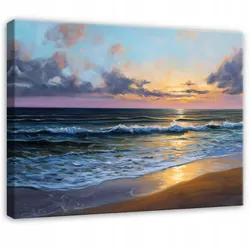LEINWANDBILD Strand Meer Blau 100x70 cm