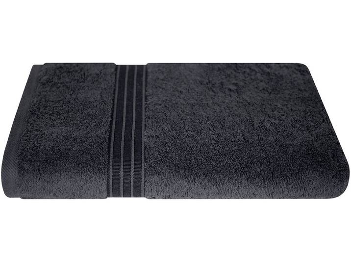 Duschtuch DYCKHOFF Siena , grau (graphit), B:70cm L:140cm, Frottier, Obermaterial: 100% Baumwolle, Handtücher, Duschtuch, mit Bordüre