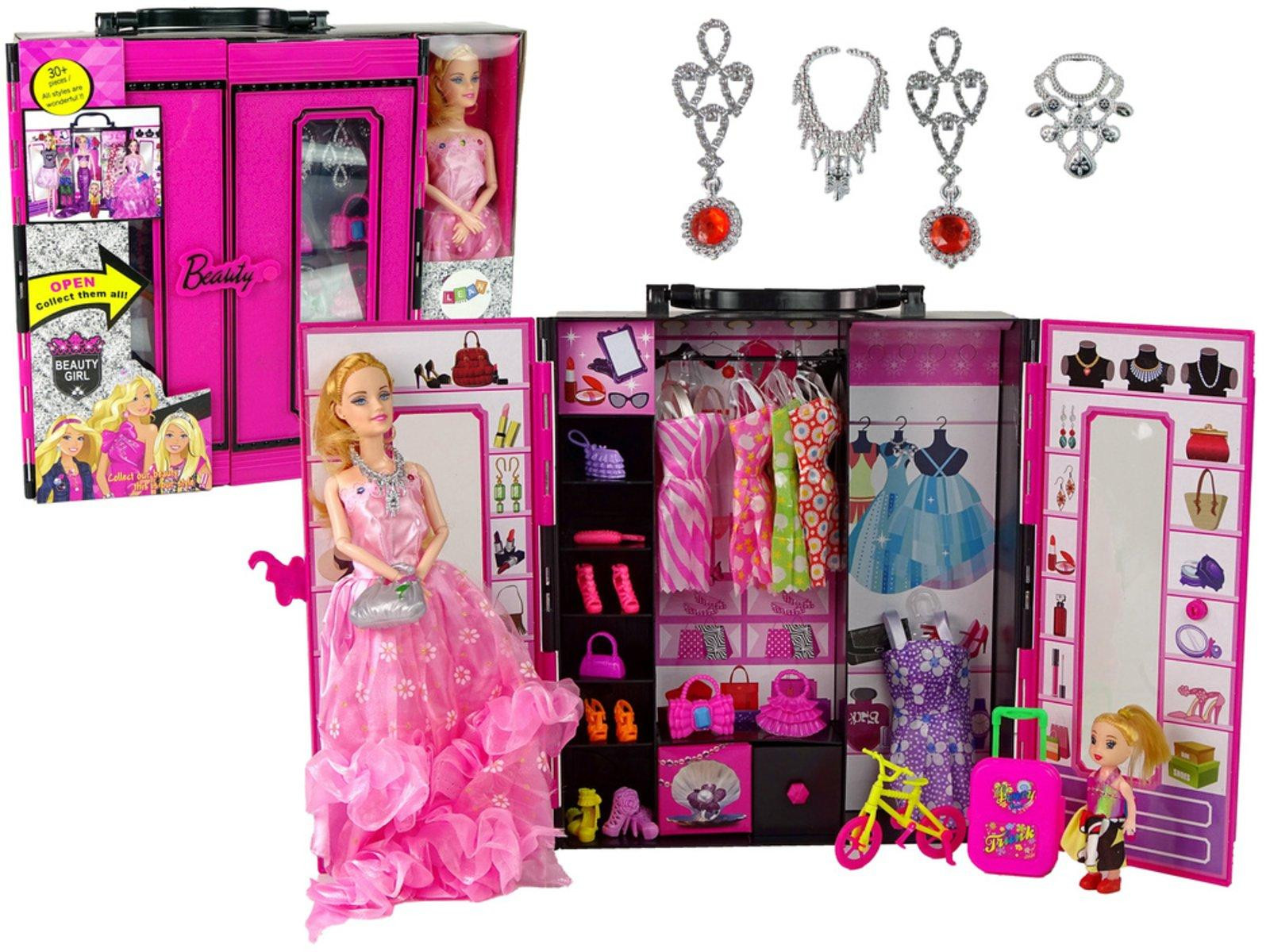Lean Toys Pop met kledingkast en kleedkamer in schoonheidsmeisjeskoffer