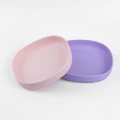 Uplift Picks 2 Piece Whisker Friendly Cat Bowls Wide Shallow Silicone Non Spill Pet Feeding Plates b