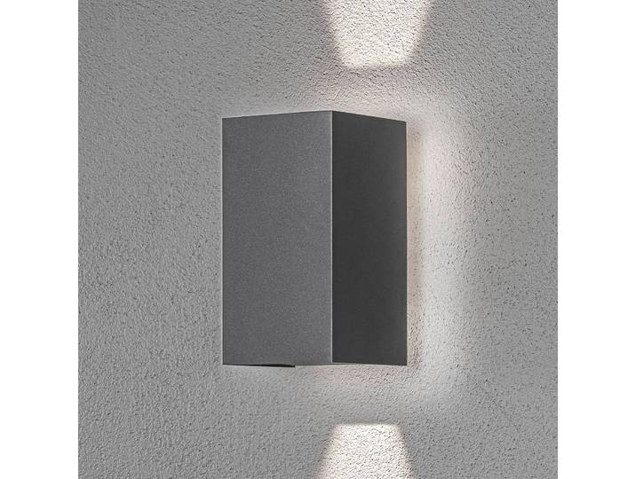 Konstsmide LED Aussenwandleuchte Cremona, alu / grau / zink, Aluminium, Modern, LED Wandleuchte außen