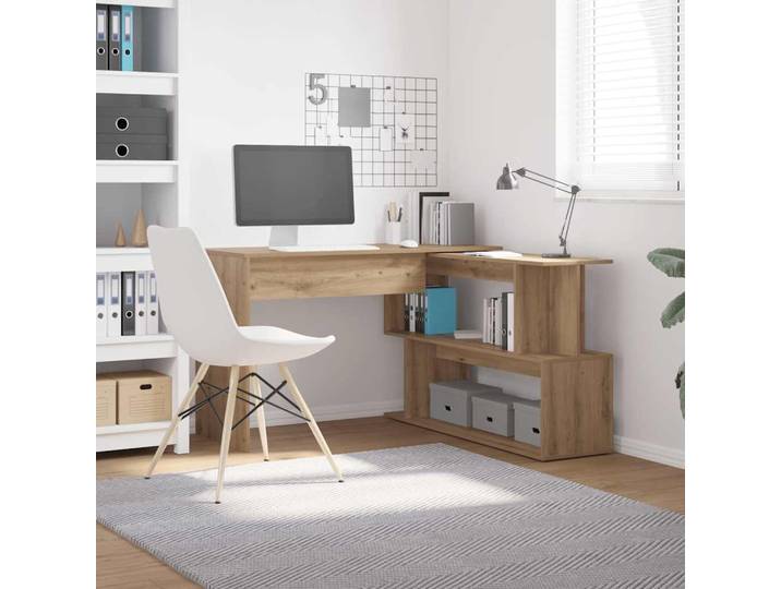 vidaXL Eckschreibtisch Artisan-Eiche 200,5x50x76 cm Holzwerkstoff