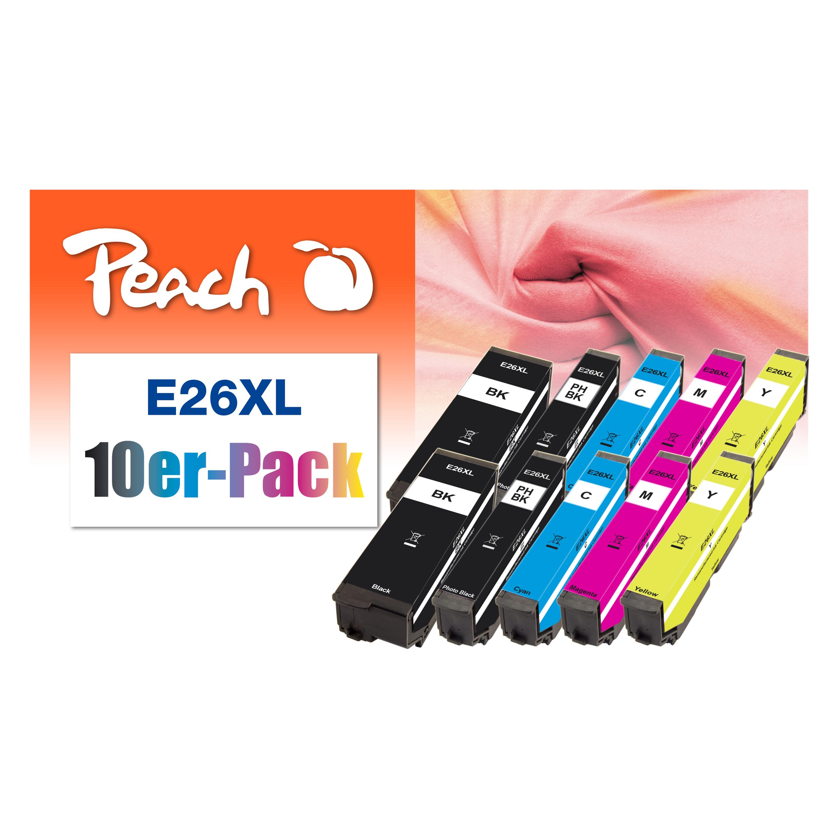 Peach Tinte Epson Nr. 26XL Je 2x BK, PBK, C, M, Y (BK, C, M, PBK, Y) (0F320705)