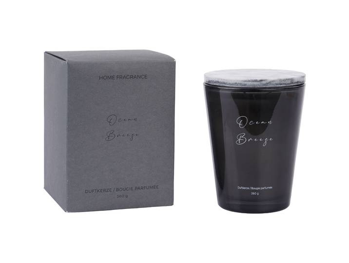 Duftkerze Nathalie Ocean Breeze 360g grau - Material: Glas