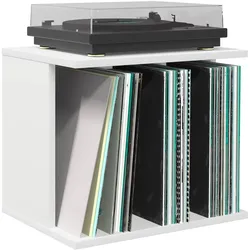 vidaXL Vinyl Aufbewahrung (Platten), CD- & Schallplatten Aufbewahrung, Weiss