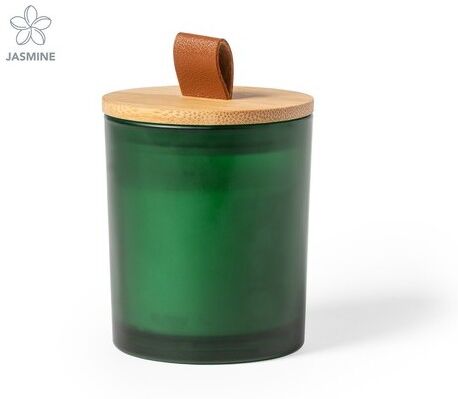 Bougie Aromatique Personnalisée pas cher - Lonka bambou verre rouge