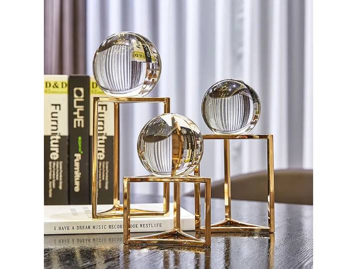 Boule de cristal de luxe nordique, salon minimaliste moderne, cave à vin, décoration de bureau, accessoires de décoration pour la maison