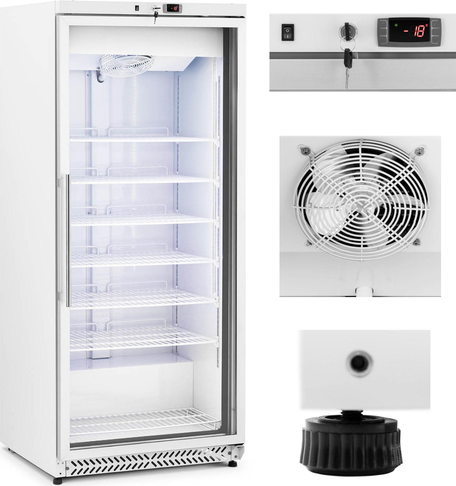 Gefrierschrank mit 7 Fächern, frostfrei verglast, 580 l 492 W - weiß