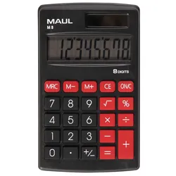 MAUL Taschenrechner M 8 Solar Batterie 1-zeilig, 8 Ziffern schwarz