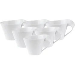 CAFÉ AU LAIT OBERTASSEN NewWave Caffè weiß 260 ml 6er Set