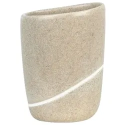 Zahnputzbecher ETNA sand (BH 9,50x12,50 cm) - braun - BH 9,50x12,50 cm