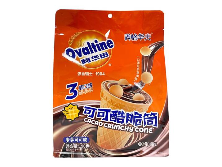 Ovaltine - Cornets croustillants au cacao (saveur maltée au cacao) 190 g