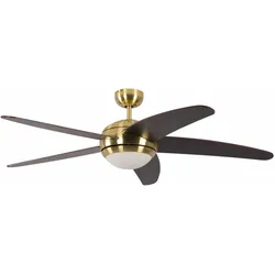 Deckenventilator Melton Messing / Wenge mit Licht