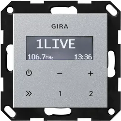Gira UP-Radio RDS o.Lautsprecher System 55 F Alu (Radio Frequency (RF)), Radio, Silber