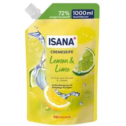 ISANA Nachfüllbeutel Cremeseife »lemon & lime« 1000 ml gelb