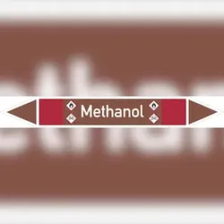 Rohrleitungskennzeichen Methanol - 187x26 mm Folie selbstklebend
