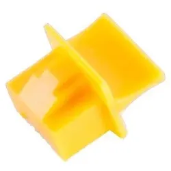 RJ-45 Staubschutz für Buchse, ABS-Kunststoff, Steckmontage, wiederverwendbar - Farbe: gelb - Anzahl: 1
