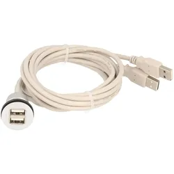 Schlegel 2 x USB 2.0 Buchse A - 2 x USB 2.0 Stecker A RRJ 2USB 150CM Inhalt:, Elektronikkabel + Stecker, Silber