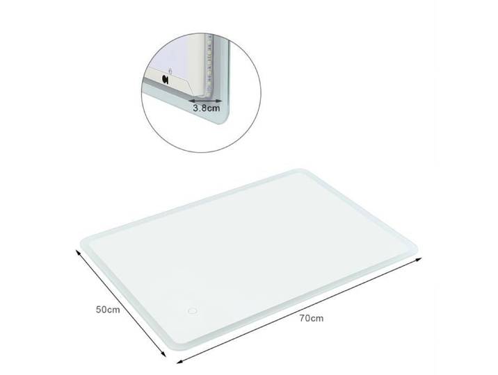 Miroir de salle de bain LED angle arrondi 50*70