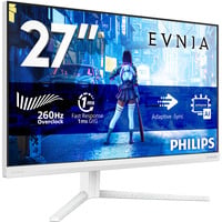 Evnia 27M2N5201P, Gaming-Monitor 68.5 cm (27 Zoll), weiß, FullHD, Fast-IPS, KI-gestütztes Ambiglow, 260Hz Panel