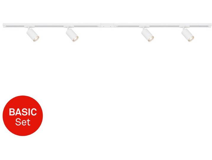 BRILONER Rail - Railverlichting - opbouwspots - startset opbouwrail - 4x GU10 spots - draaibaar - 150 cm - wit