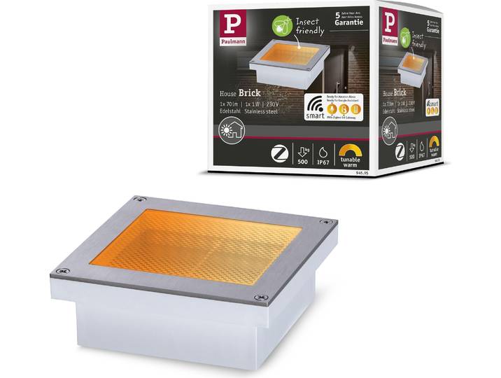 Paulmann LED Bodeneinbauleuchte Brick insektenfreundlich