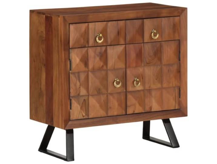 Helloshop26 Schubladenschrank Vintage Praktisch 70 x 35 x 70 cm Großer Stauraum Retro-Atmosphäre aus Holz Akazie 02_0047282