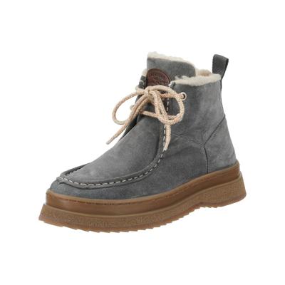 Schnürstiefelette GANT "Gant Stiefelette Nubukleder", Damen, Gr. 41, grau, Nubukleder, Schuhe Schnürstiefelette