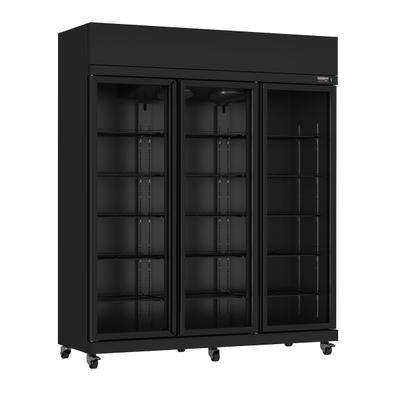 Combisteel Kühlschrank 3 Glastüren Schwarz IRM-1180R Bl (7455.3155)