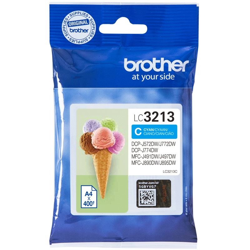 Brother Tintenpatrone LC-3213C Cyan (ca. 400 Seiten)