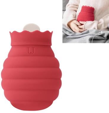 United Xiaomi Jotun Silicone Hot Water Bag For Pain Relief Portable Microwave Heat Pack red
