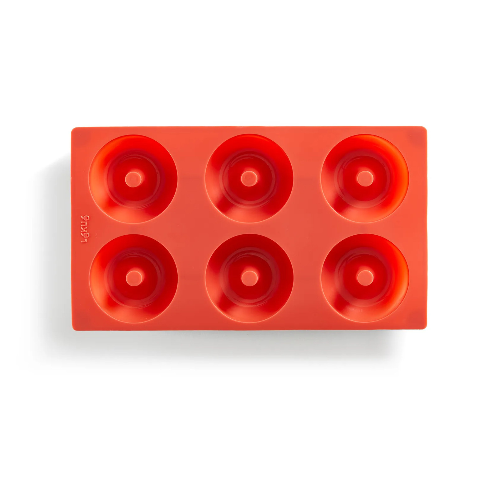Lékué siliconen donutsvorm, 6 stuks, Rood