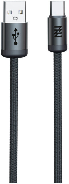 CABO TECH FUZZION MAG USB-A / USB-C 1M BK