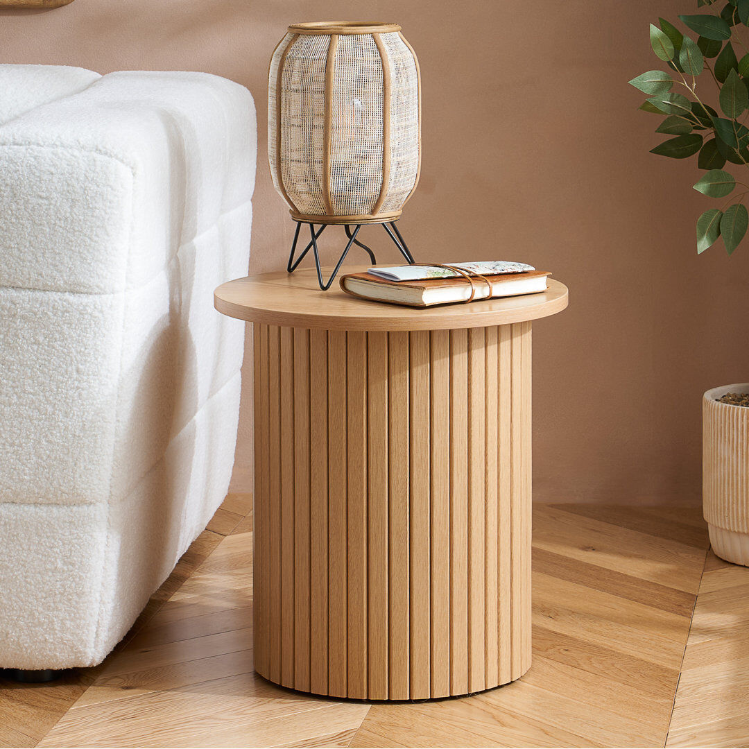 17 Stories Suire End Table Oak/Oak 80cm H X 136cm W X 45cm D