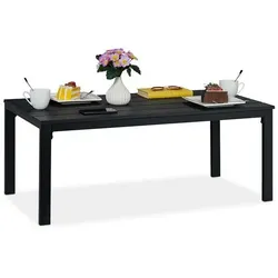 relaxdays Rechteckiger Gartentisch in Holz-Optik 98 x 48 cm