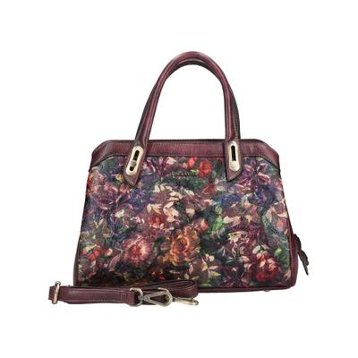 Henkeltasche LAURA VITA "LAURA VITA Taschen Lederimitat/Textil", Damen, Gr. onesize, bunt (weinrot), Lederimitat, Taschen