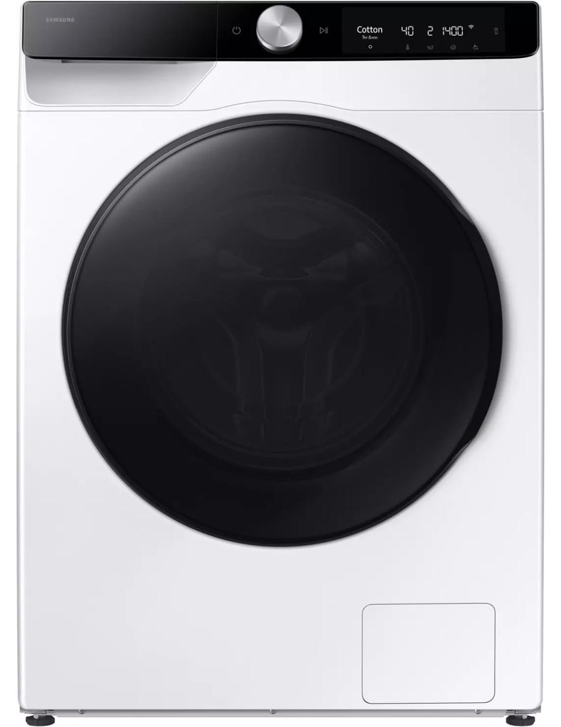 Samsung WD11DG6B85BK, Frontlader, Freistehend, Weiß, Links, Schwarz, Schwarz