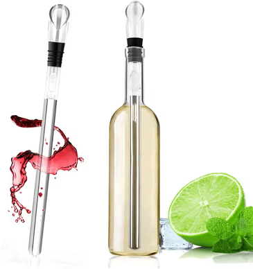 Uplift Curations Rapid Iceless Ice Wine Chiller Stick Stainless Steel Wine Bottle Cooler & Pourer Rapid Iceless Ice Wine Chiller Stick Stainless Steel Wine Bottle Cooler & Pourer
