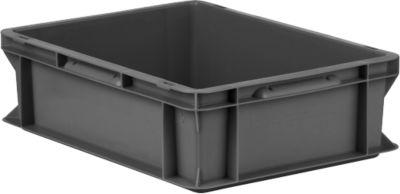 Euro-Maß-Behälter Serie EF 4120, Inhalt 11,1 l, Unterfassgriff, eisengrau