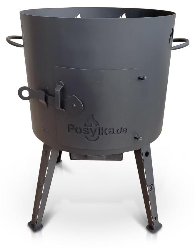 Utschak Vuuroven Gietijzeren Wok Ø 40 cm, 12L