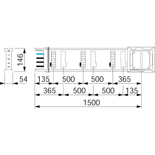 Schneider Electric KSA250ED4156 Schienenverteiler Inhalt 1St.