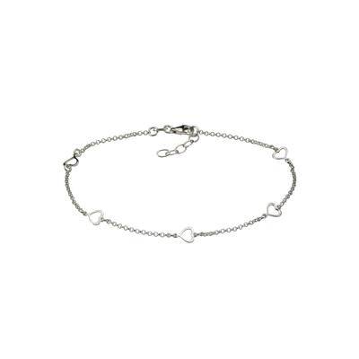 Fußkette FIRETTI "Schmuck Geschenk Silber 925 Körperschmuck Erbskette", silber (silberfarben), Fußketten, Damen, Silber 925 (Sterlingsilber)