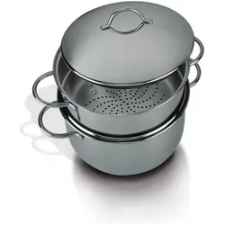 Barazzoni Dampfgarer aus Edelstahl 18 10 cm, Zubehör Kochgeschirr, Silber
