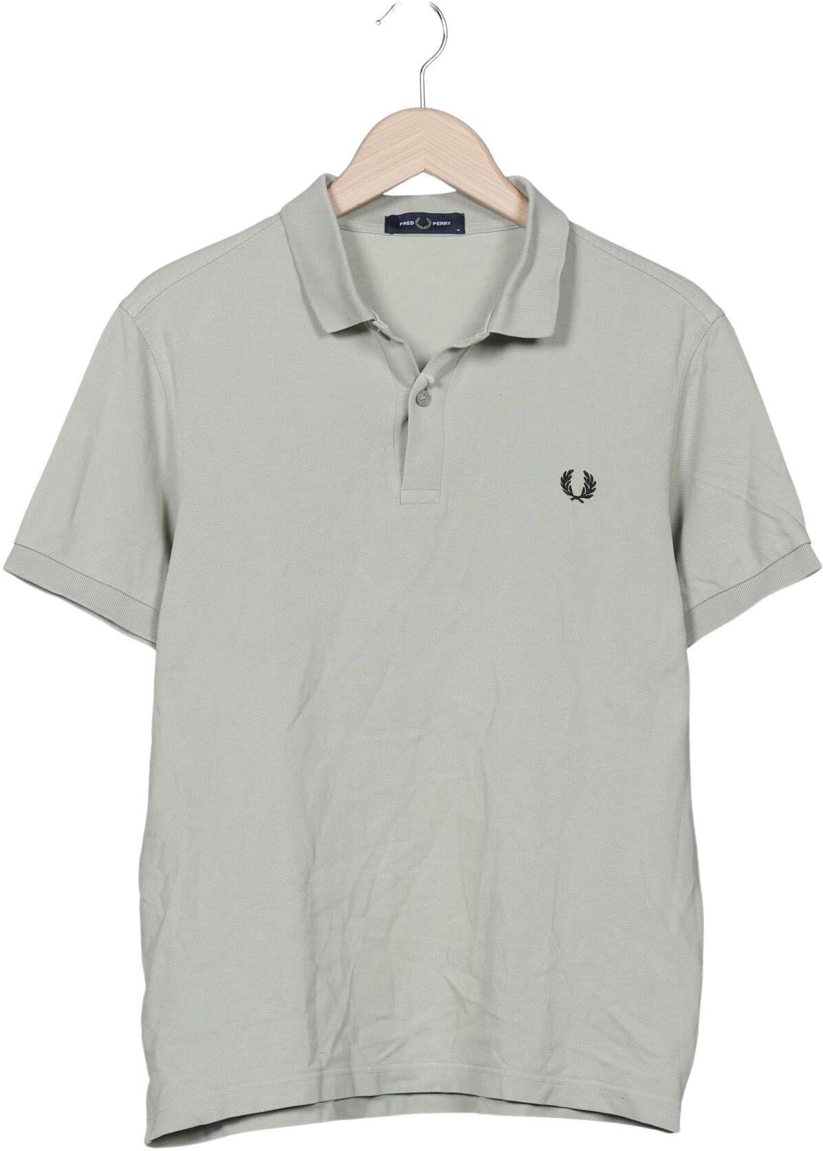 Fred Perry Herren Poloshirt, Grau, Gr. M, Baumwolle - Second Hand