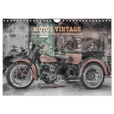 MOTOS VINTAGE (Calendrier mural 2027 DIN A4 vertical), CALVENDO calendrier mensuel