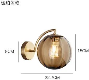 Friendly Fresh Finds Nordic Brass Wall Lamp Modern Bedroom Headboard Light Luxury Sconce brown
