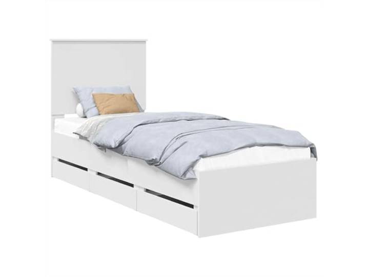 PUGYNBK Bettgestell mit Schublade, 75 x 190 cm, Holz Freies Design, feste Leisten, versteckte Aufbewahrung, einfache Reinigung