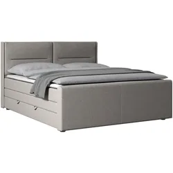 Boxspringbett Kyoto ca. 180x200 cm Silbergrau