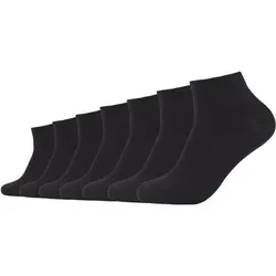 CAMANO Herren Socken Online ca-soft Quarter 7p, Größe 43-46 in Schwarz Schwarz