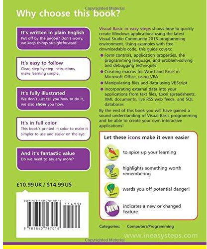 In Easy Steps Limited Visual Basic in easy steps, 4th edition: Covers Visual Basic 2015